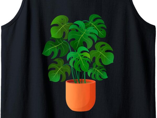 Monstera deliciosa swiss cheese plant lover funny cute gift tank top t shirt designs for sale