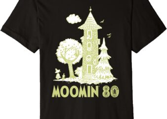 Moomin 80th Anniversary Moomin House Scene Premium T-Shirt