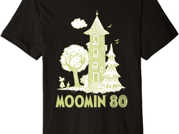 Moomin 80th anniversary moomin house scene premium t-shirt