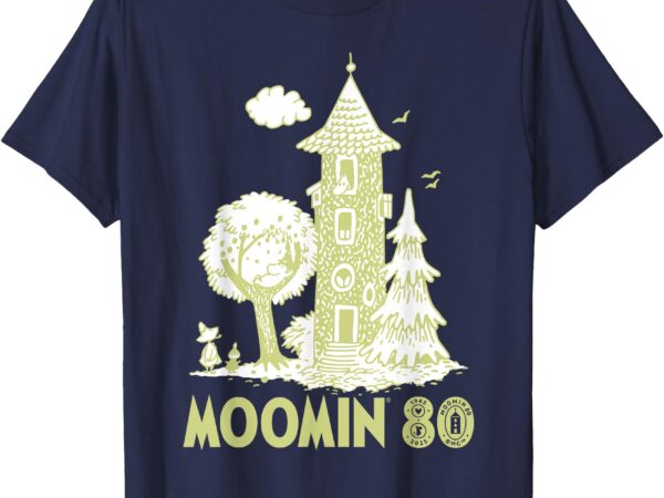 Moomin 80th anniversary moomin house scene t-shirt