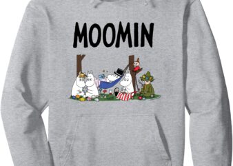 Moomin Family Relaxing Pullover Hoodie