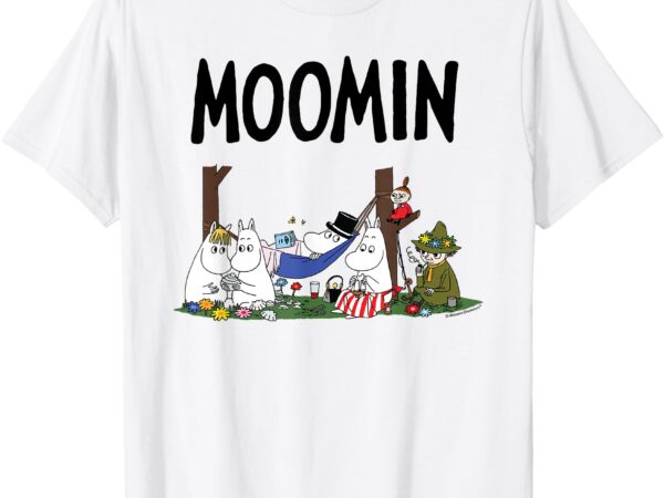 Moomin family relaxing t-shirt