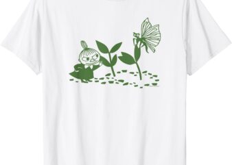 Moomin Little My Nature Scene Green Print T-Shirt