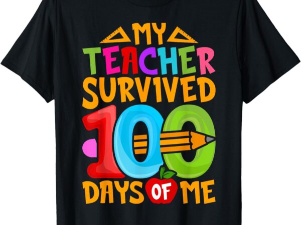 My teacher survived 100 days of me dab 100th days of school t-shirt