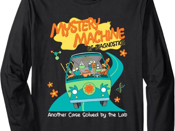 Mystery machine of diagnostics funny medical lab week 2025 long sleeve t-shirt