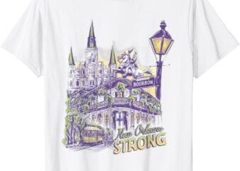 NOLA Strong 2025 Red Tee New Orleans Support Men Women T-Shirt