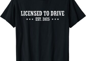 New Driver 2025 Teen Boys Male Driver License Teen Driver T-Shirt