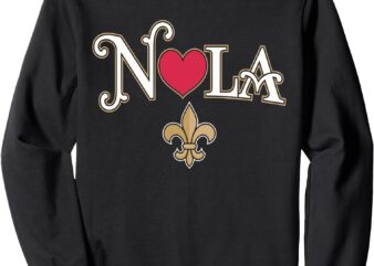 Nola Strong Nola With Heart New Orleans Sweatshirt