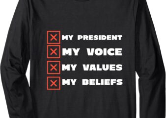 Not My President Not My Voice – Funny Inauguration Day 2025 Long Sleeve T-Shirt