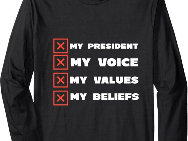 Not my president not my voice – funny inauguration day 2025 long sleeve t-shirt