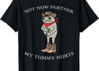 Not Now Partner My Tummy Hurts T-Shirt