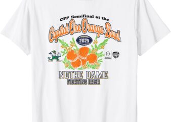 Notre Dame Fighting Irish CFP Orange Bowl 2024-25 White T-Shirt