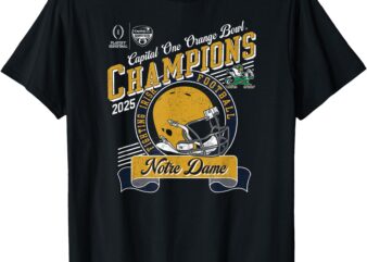 Notre Dame Fighting Irish CFP Orange Bowl Champs 2025 Black T-Shirt