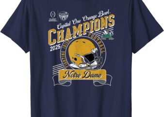 Notre Dame Fighting Irish CFP Orange Bowl Champs 2025 Navy T-Shirt