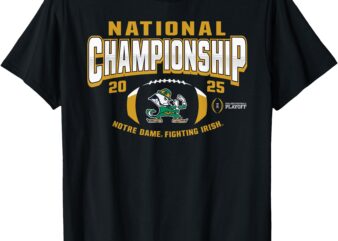 Notre Dame Fighting Irish National Championship 2025 Black T-Shirt