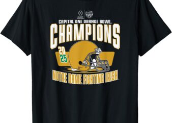 Notre Dame Fighting Irish Orange Bowl Champs 2025 Black T-Shirt