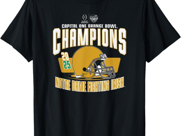 Notre dame fighting irish orange bowl champs 2025 black t-shirt