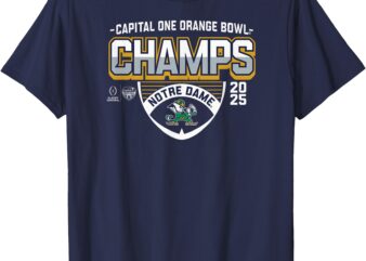 Notre Dame Fighting Irish Orange Bowl Champs 2025 CFP Navy T-Shirt