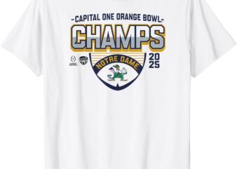 Notre Dame Fighting Irish Orange Bowl Champs 2025 CFP White T-Shirt