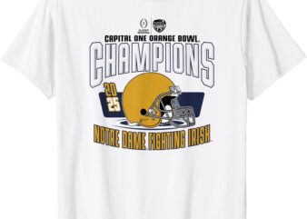 Notre Dame Fighting Irish Orange Bowl Champs 2025 White T-Shirt