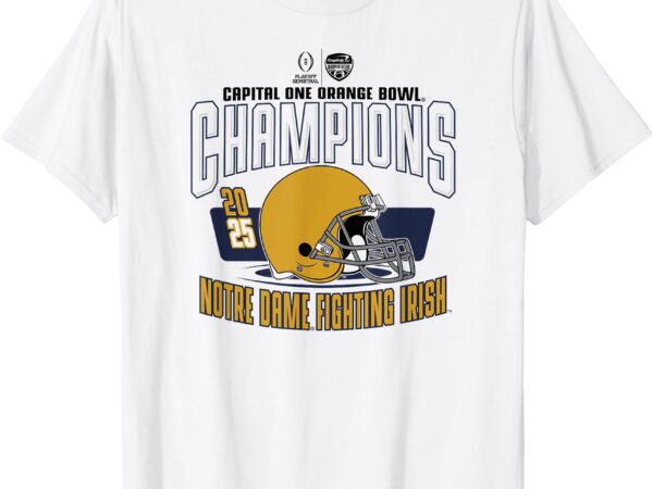 Notre dame fighting irish orange bowl champs 2025 white t-shirt