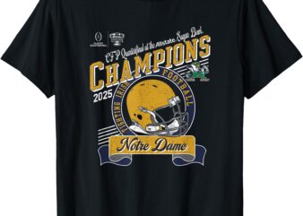 Notre Dame Fighting Irish Sugar Bowl Champs 2025 Black T-Shirt