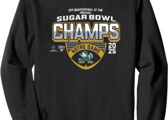 Notre Dame Fighting Irish Sugar Bowl Champs 2025 Icon Black Sweatshirt