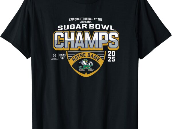 Notre dame fighting irish sugar bowl champs 2025 icon black t-shirt