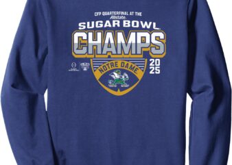 Notre Dame Fighting Irish Sugar Bowl Champs 2025 Icon Navy Sweatshirt