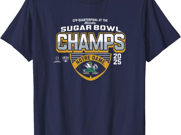 Notre dame fighting irish sugar bowl champs 2025 icon navy t-shirt