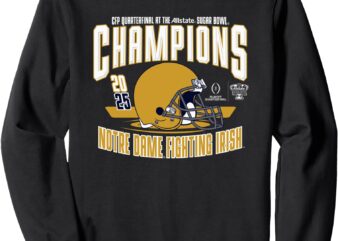 Notre Dame Fighting Irish Sugar Bowl Champs 2025 Logo Black Sweatshirt