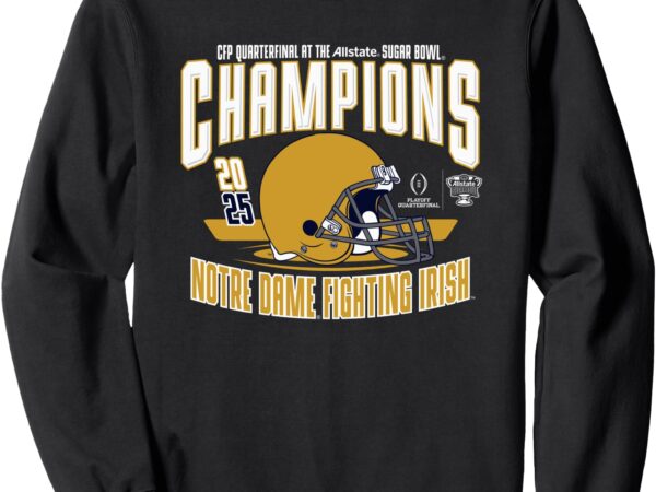 Notre dame fighting irish sugar bowl champs 2025 logo black sweatshirt