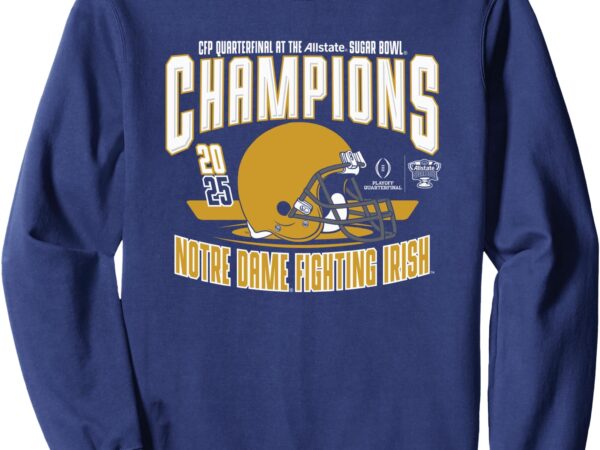 Notre dame fighting irish sugar bowl champs 2025 logo navy sweatshirt