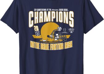 Notre Dame Fighting Irish Sugar Bowl Champs 2025 Logo Navy T-Shirt