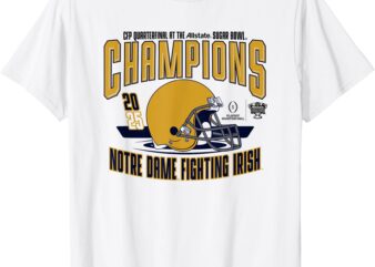 Notre Dame Fighting Irish Sugar Bowl Champs 2025 Logo White T-Shirt