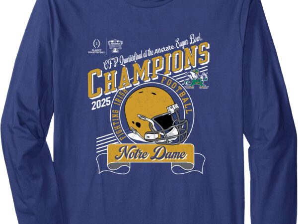 Notre dame fighting irish sugar bowl champs 2025 navy long sleeve t-shirt