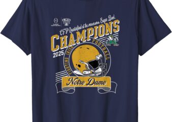 Notre Dame Fighting Irish Sugar Bowl Champs 2025 Navy T-Shirt