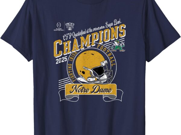 Notre dame fighting irish sugar bowl champs 2025 navy t-shirt