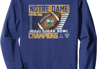 Notre Dame Fighting Irish Sugar Bowl Champs 2025 Retro Navy Sweatshirt