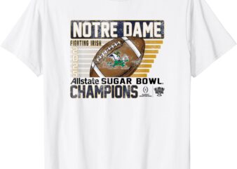 Notre Dame Fighting Irish Sugar Bowl Champs 2025 Retro White T-Shirt