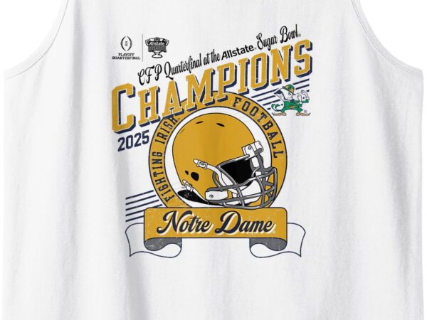 Notre dame fighting irish sugar bowl champs 2025 white tank top T shirt vector artwork