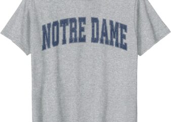 Notre Dame IN Retro Vintage Athletic Sports Design Style T-Shirt