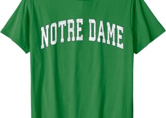 Notre Dame Indiana IN Vintage Athletic Sports Design T-Shirt