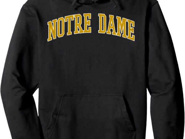 Notre dame indiana in vintage retro american men women pullover hoodie T shirt vector artwork