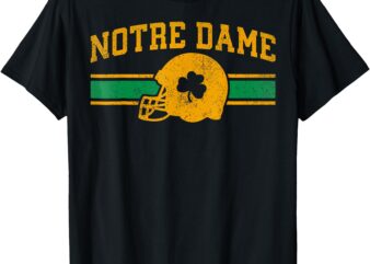 Notre Dame Lovers Irish Souvenir Men Women Kids Retro T-Shirt