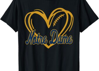 Notre Dame Lovers Notre Dame Heart Game Day T-Shirt