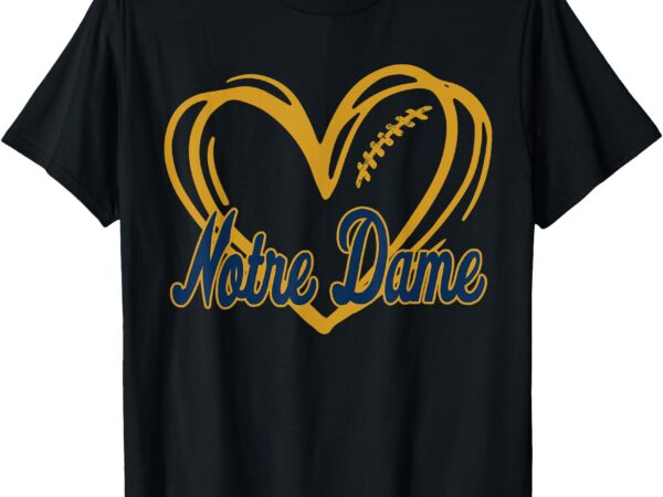 Notre dame lovers notre dame heart game day t-shirt