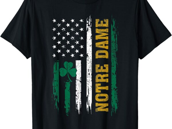 Notre dame usa flag patriotic t-shirt