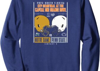 Notre Dame vs Penn State CFP Orange Bowl 2024-25 Clash Navy Sweatshirt