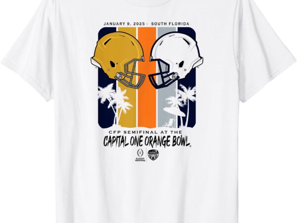 Notre dame vs penn state cfp orange bowl 2024-25 semi white t-shirt